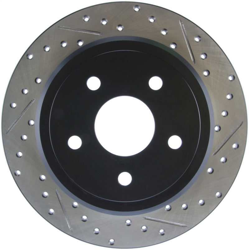 StopTech 06-10 Jeep Commander / 06-10 Gr Cherokee (Exc SRT-8) Slotted & Drilled Rear Left Rotor
