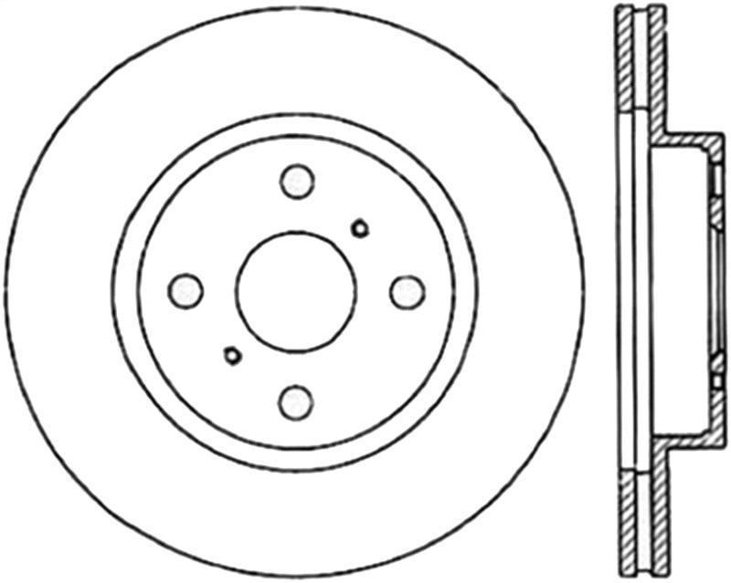 StopTech 90-92 GEO Prizm Cryo Sport Slotted Vented Front Left Brake Rotor