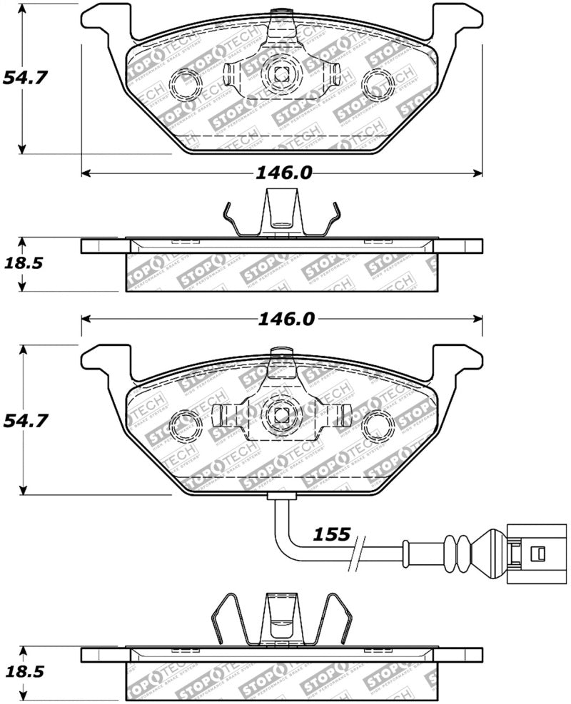StopTech Street Select Brake Pads - Front