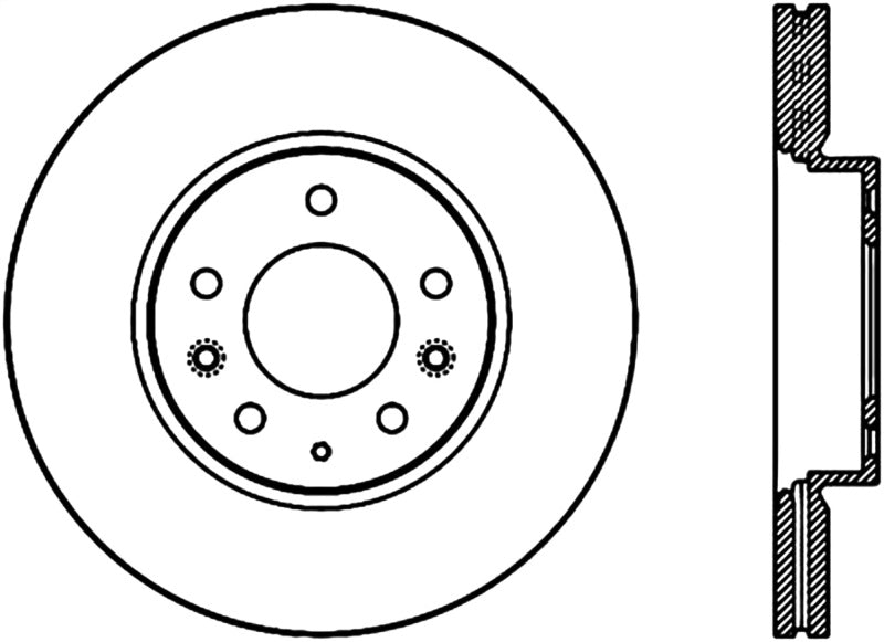 StopTech 06-13 Mazda 6 SportStop Cryo Slotted & Drilled Front Left Rotor