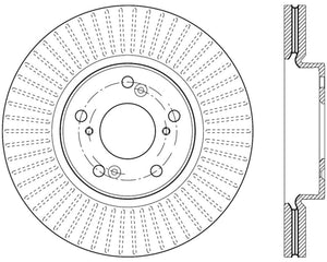 StopTech 09-10 Acura TSX/ 08-10 Honda Accord Coupe Right Front Slotted & Drilled Rotor