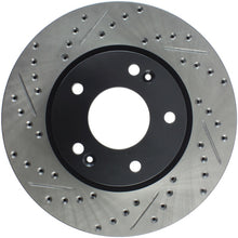Load image into Gallery viewer, StopTech 03-06 Hyundai Tiburon Slotted &amp; Drilled Right Front Rotor