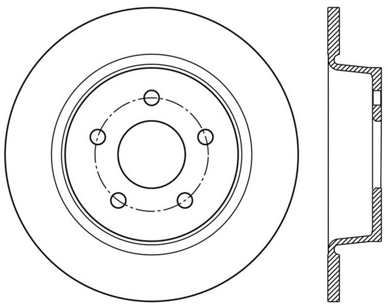 StopTech Sport Drilled & Slotted Rotor - Rear Right