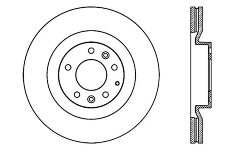 StopTech 07-09 Mazda CX-9 Right Front Drilled Rotors