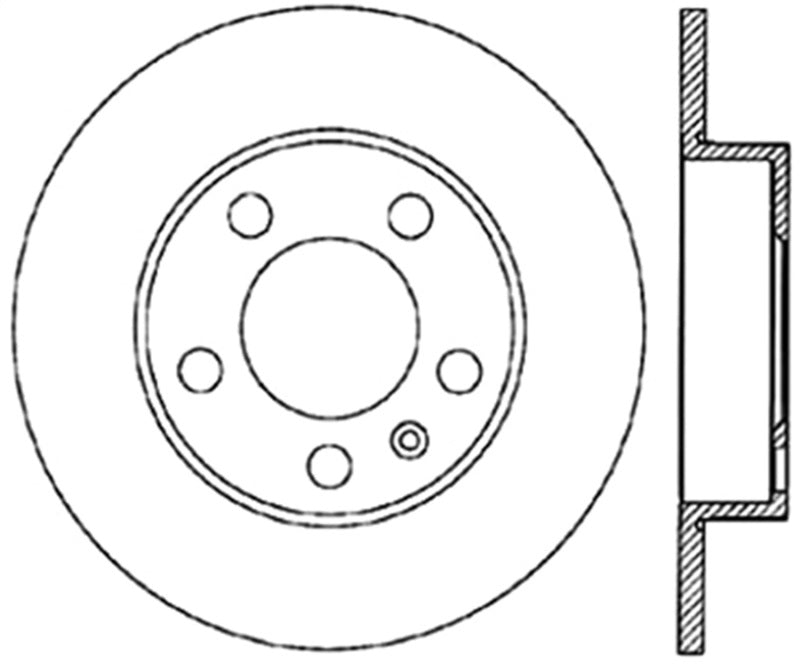StopTech 98-11 Volkswagen Beetle Cryo Sport Drilled Left Rear Rotor