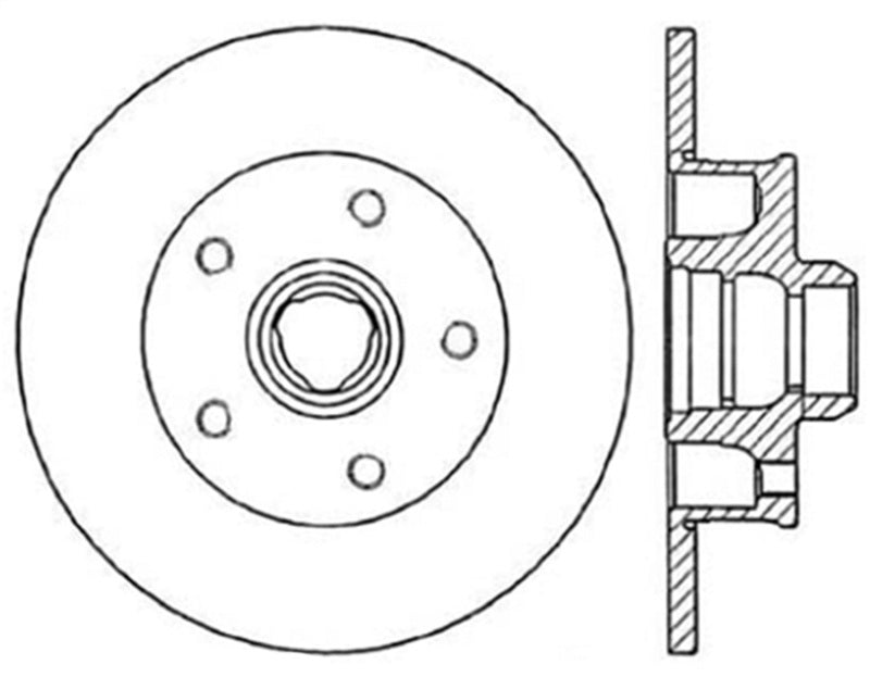 StopTech 94-98 Volkswagen Jetta Sport Slotted & Drilled Rear Left Cryo Rotor