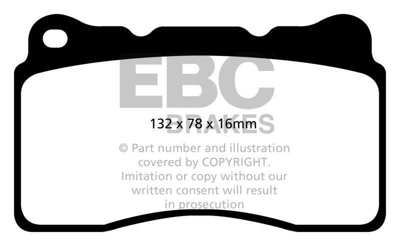 EBC 2016+ Cadillac CT6 2.0L Turbo Redstuff Front Brake Pads