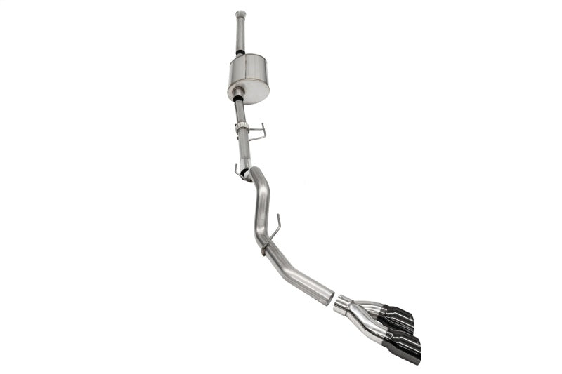 Corsa 2021-2025 Ford F-150 SuperCrew/6.5in Bed 3.5L V6 Sport Cat-Back Single Side Exit-BlackPVD