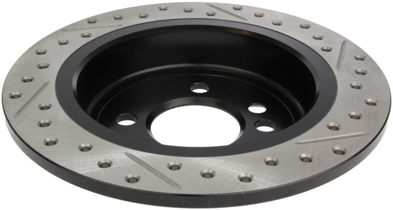 StopTech 02-06 Mini Cooper/Cooper S Slotted & Drilled Right Rear Rotor