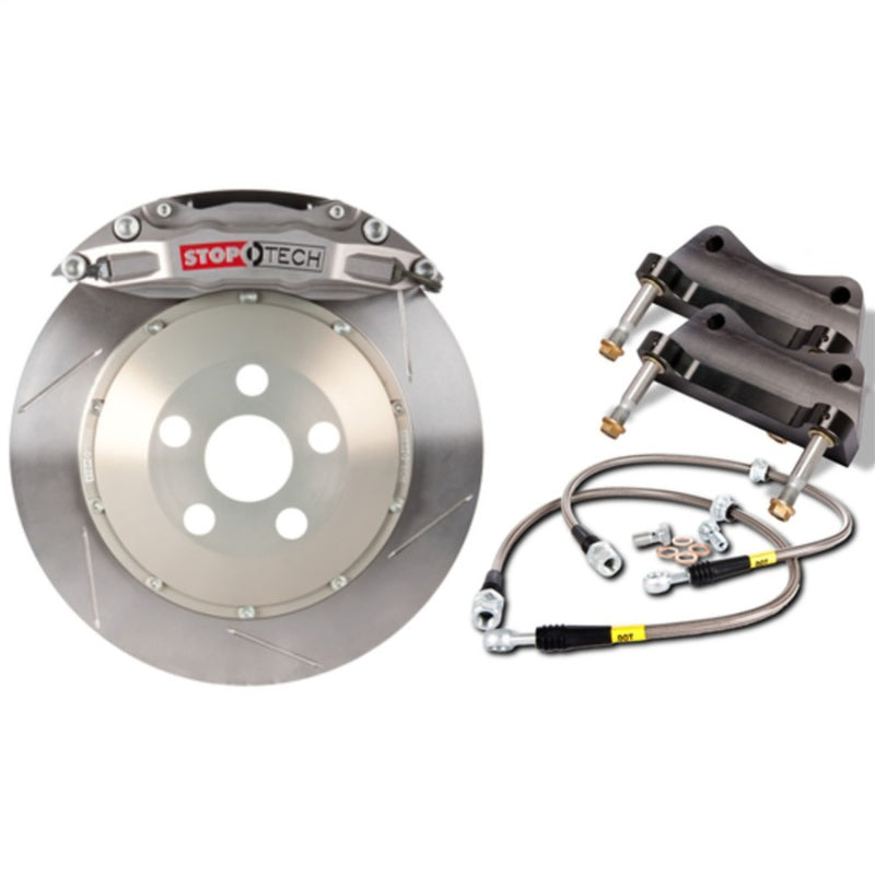 StopTech Porsche 911 02-05 Carrera BBK Rear 4-Piston 355x32mm Silver Slotted 2 Pc. Rotors