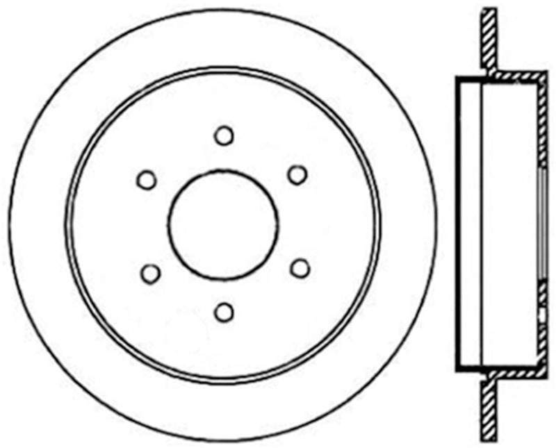 StopTech 03-09 Infiniti QX4/QX56 / 04-09 Nissan Armada Cryo Slotted Rear Left Rotor