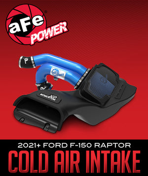 aFe 21-22 Ford F-150 Raptor V6-3.5L(tt) Momentum XP Cold Air Intake System - Blue w/ Pro 5R Filter