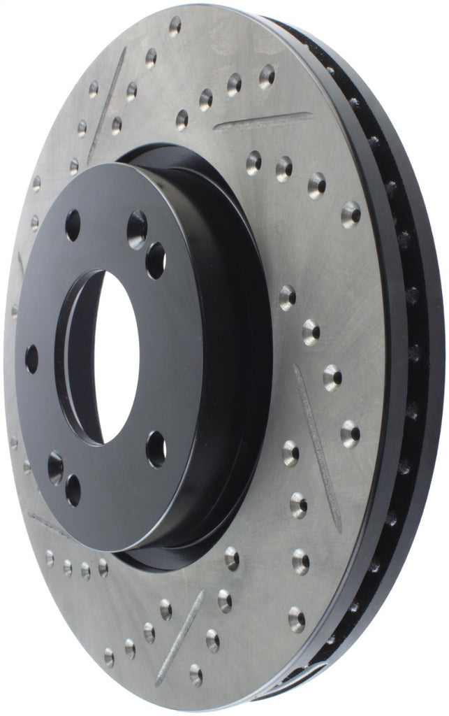 StopTech 03-06 Hyundai Tiburon Slotted & Drilled Right Front Rotor