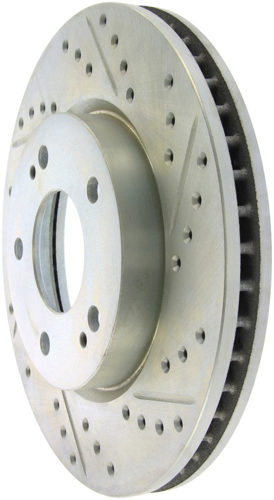 StopTech Select Sport 04-06 Mitsubishi Lancer / 01-05 Sebring Slotted and Drilled Left Front Rotor