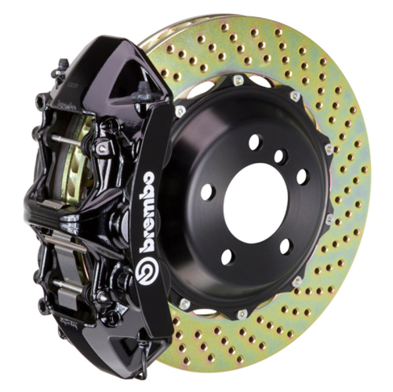 Brembo 08-17 A5 Front GTR BBK 6 Piston Billet 355x32 2pc Rotor Slotted Type1 - Nickel main image 0