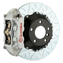 Load image into Gallery viewer, Brembo 06-13 Corvette Z06 Excl CC Brakes Rr GT BBK 4Pist Cast 380x28 2pc Rotor Slot Type3-Silver