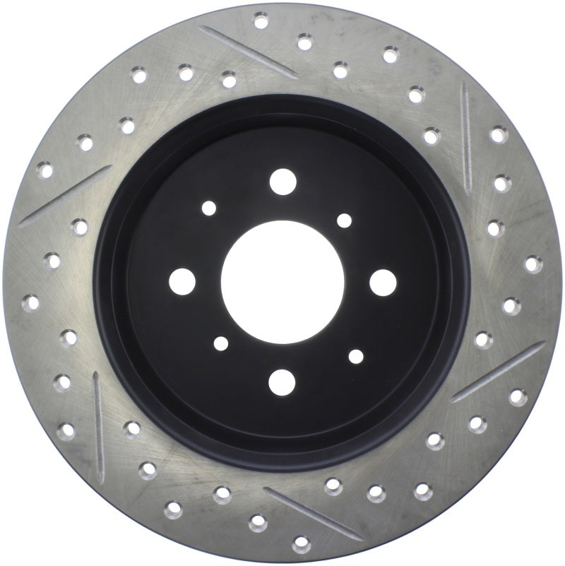 StopTech 02-03 Honda Civic Si Hatchback Slotted & Drilled Right Rear Rotor