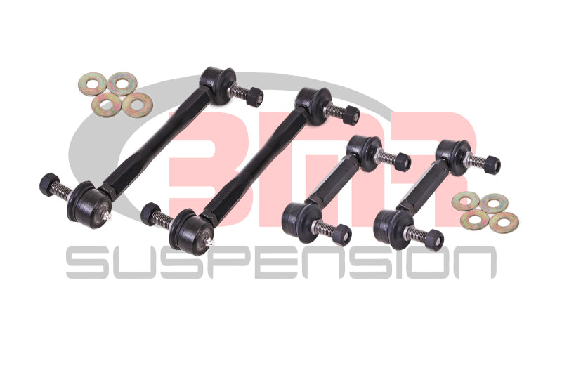 BMR 15-17 S550 Mustang Front and Rear Sway Bar End Link Kit - Black