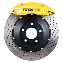 Load image into Gallery viewer, StopTech 2015 VW GTI Front BBK w/ Yellow ST-40 Caliper Drilled 328X28 2pc Rotor