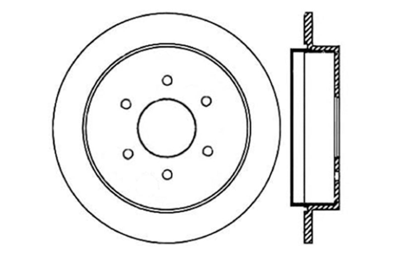 StopTech Cryo Drilled Sport Passenger Side Front Brake Rotor 04-05 Nissan Titan