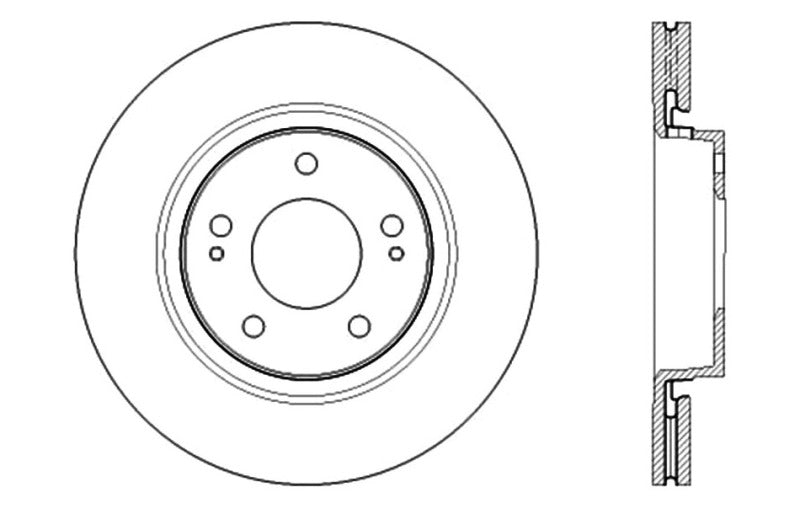 StopTech 09-15 Mitsubishi Lancer Ralliart Sport Stop Slotted & Drilled Front Left Rotor