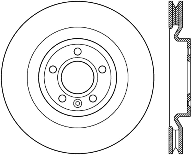 StopTech 12-13 Ford Mustang GT 5.0L V8 Cyro Slotted Right Front Rotor