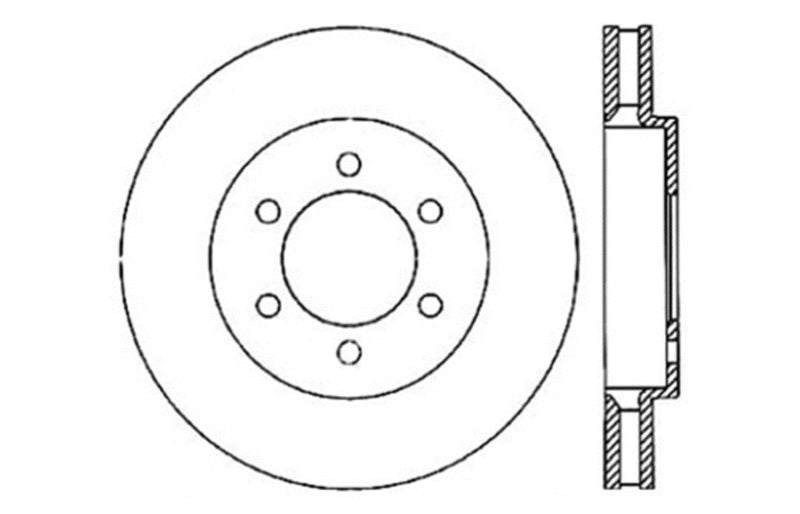 StopTech 04-09 Ford F150 / 06-08 Lincoln Mark LT Front Left Slotted & Drilled Rotor