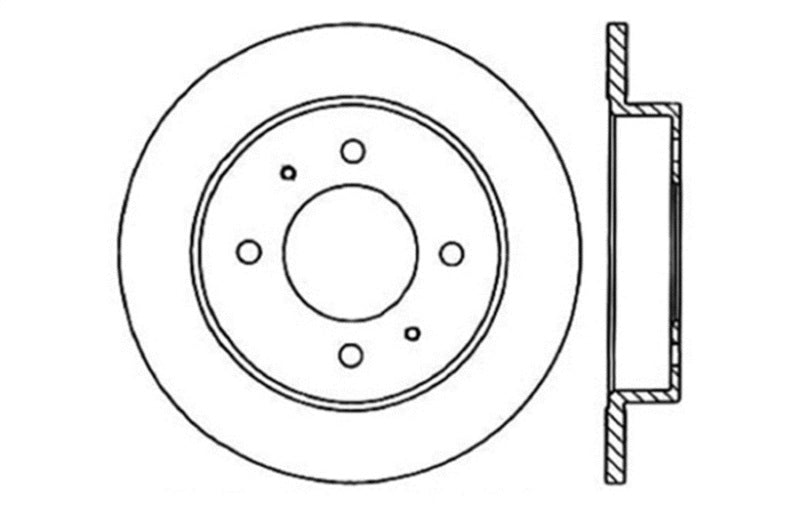 StopTech 97-06 Hundai Elantra / 97-01 Tiburon Rear Disc Slotted & Drilled Left Rear Rotor