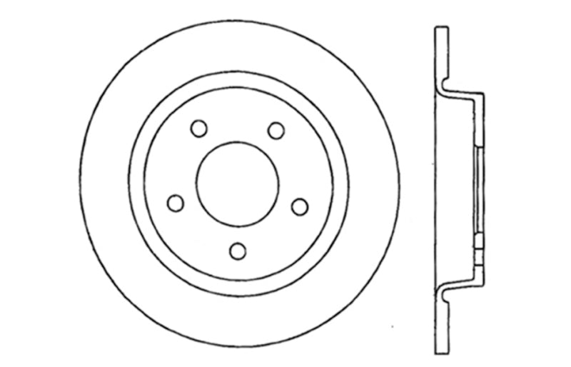 StopTech 2007-2013 Mazda 3 2.3L Cryo Drilled Left Rear Brake Rotor