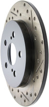 Load image into Gallery viewer, StopTech SportStop 11-12 Lexus CT200H / 09-10 Pontiac Vibe Slotted &amp; Drilled Left Rear Rotor