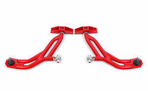 BMR 10-14 Ford Mustang Adj. Lower A-Arms w/ Delrin/Rod End / 19mm Tall Ball Joint - Red