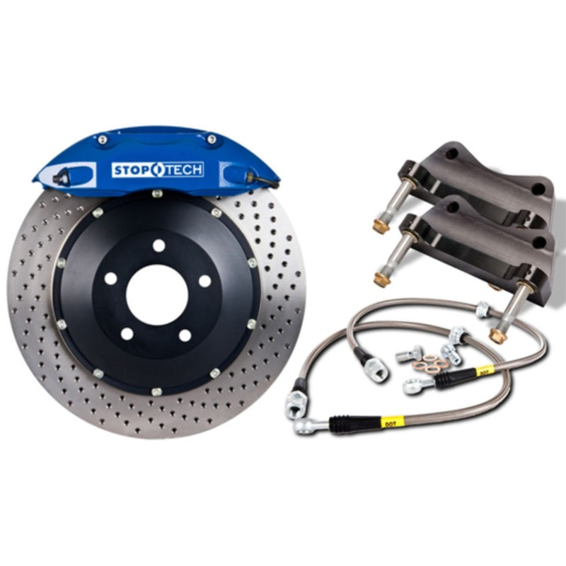StopTech 91-05 Acura NSX Front BBK w/Blue ST-40 Calipers Drilled 328x28mm Rotors