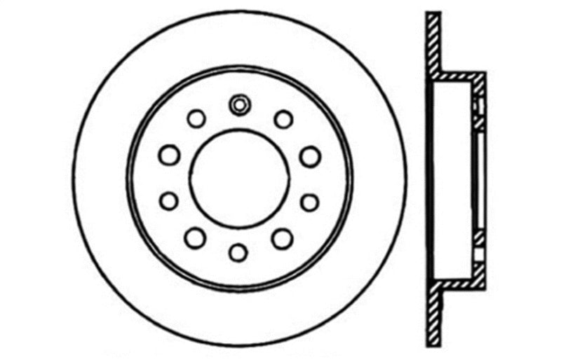 StopTech 03-06 Hyundai Tiburon Slotted & Drilled Right Rear Rotor