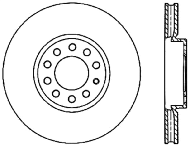 StopTech 15-18 Audi A3/A3 Quattro Cryo Sport Drilled & Slotted Front Left Rotor