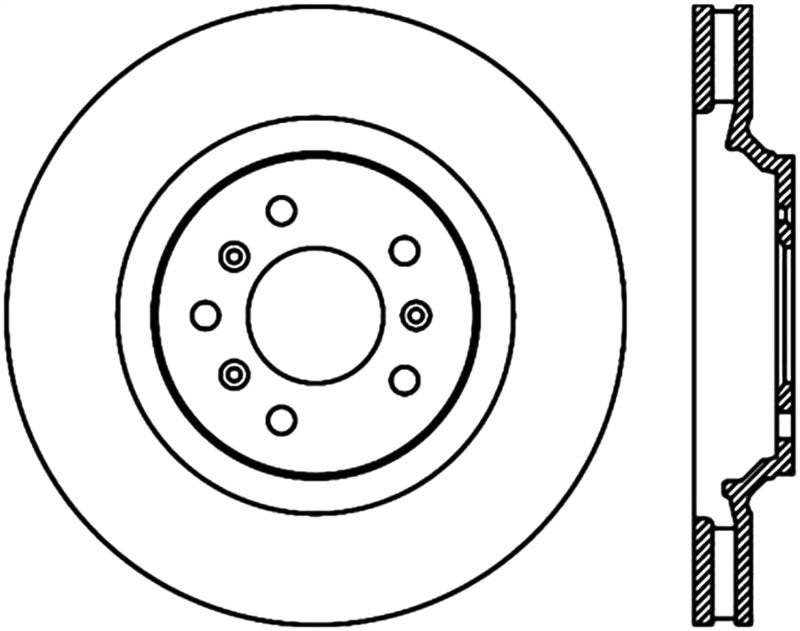 StopTech 06-11 Cadillac DTS Front Left Cyro Slotted Sport Brake Rotor