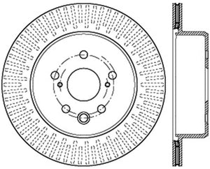 StopTech 13-14 Lexus GS300/350/400/430 Slotted Sport Rear Right Brake Rotor