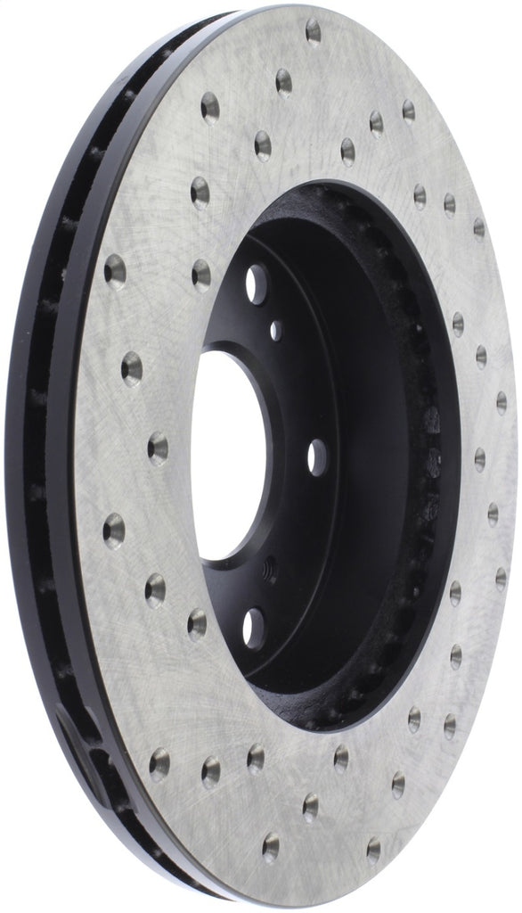 StopTech 02-06 Acura RSX (Exc Type S) / 06-09 Honda Civic Coupe DX/LX/EX Drilled Left Front Rotor