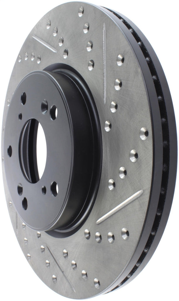 StopTech 09-10 Acura TSX/ 08-10 Honda Accord Coupe Left Front Slotted & Drilled Rotor