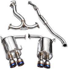 Invidia 15+ Subaru WRX/STI 4Dr Q300 Twin Outlet Rolled Titanium Burnt Quad Tip Cat-Back Exhaust