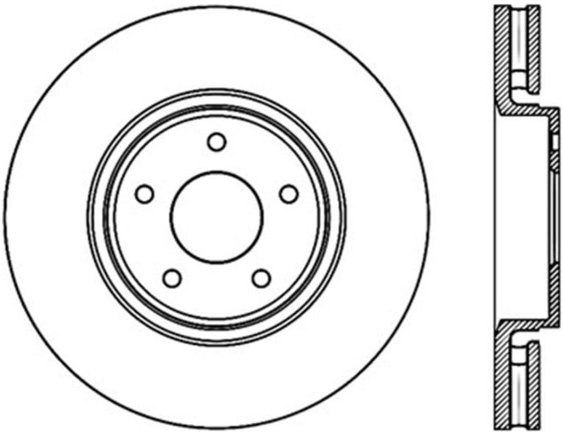 StopTech 11/05 Infiniti FX35/45 SportStop Cryo Slotted & Drilled Front Left Rotor