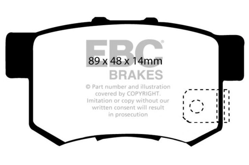 EBC 97 Acura CL 2.2 Yellowstuff Rear Brake Pads