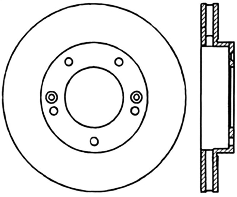 StopTech 03-06 Kia Sorento Front Right Cryo Slotted & Drilled Sport Brake Rotor