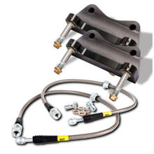 Load image into Gallery viewer, StopTech 06-10 VW Golf/Jetta Front BBK w/ Silver ST-40 Caliper Slotted 328x28 Brake Rotor
