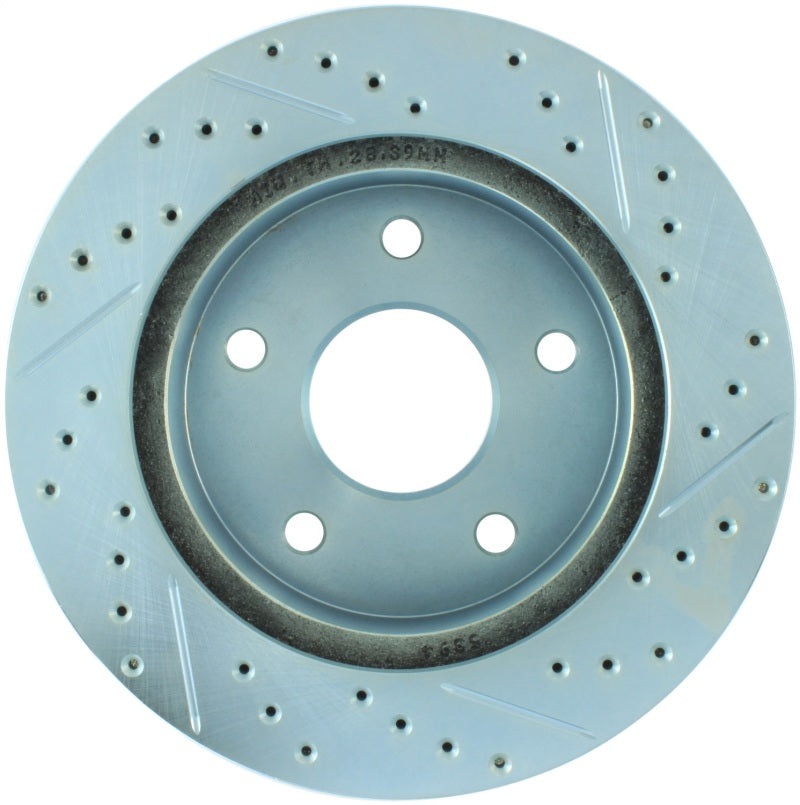 StopTech 00-01 Dodge Ram 1500 4WD Sport Slotted & Drilled Front Right Rotor
