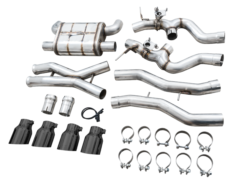 AWE Tuning SwitchPath Cat-Back Exhaust for BMW G8X M3/M4 - Diamond Black Tips