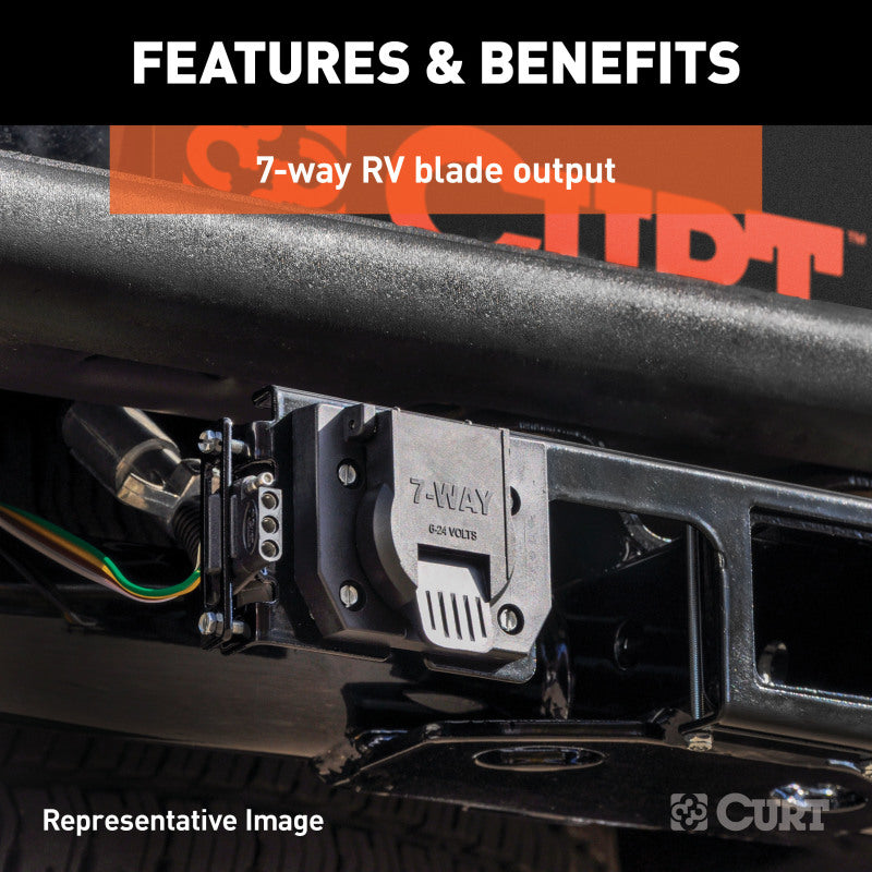 Curt 16-20 Honda Pilot Custom Wiring Connector (7-Way RV Blade Socket)