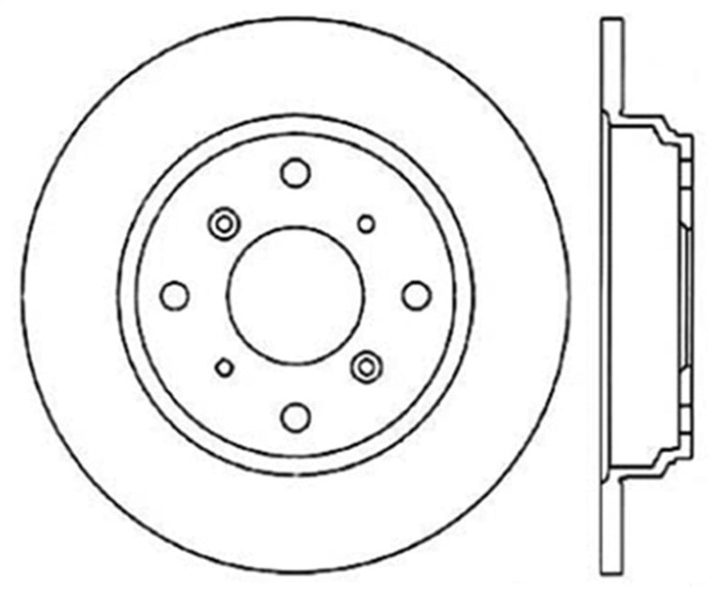 StopTech 92-96 Honda Prelude S/SE/Si/V-Tec / 86-88 Acura Legend Slotted & Drilled Right Rear Rotor