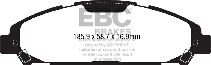 EBC 2015+ Ford Mustang 2.3T Orangestuff Front Brake Pads
