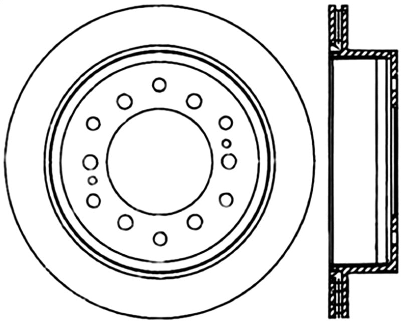StopTech 03-09 Toyota 4 Runner / 03-09 Lexus GX470 Drilled & Slotted Right Rear Cryo Rotor