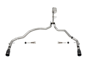 Corsa 2021-2025 Ford F-150 Regular Cab/ 8in Bed 3.5L V6 Sport Cat-Back Dual Rear Exit-BlackPVD